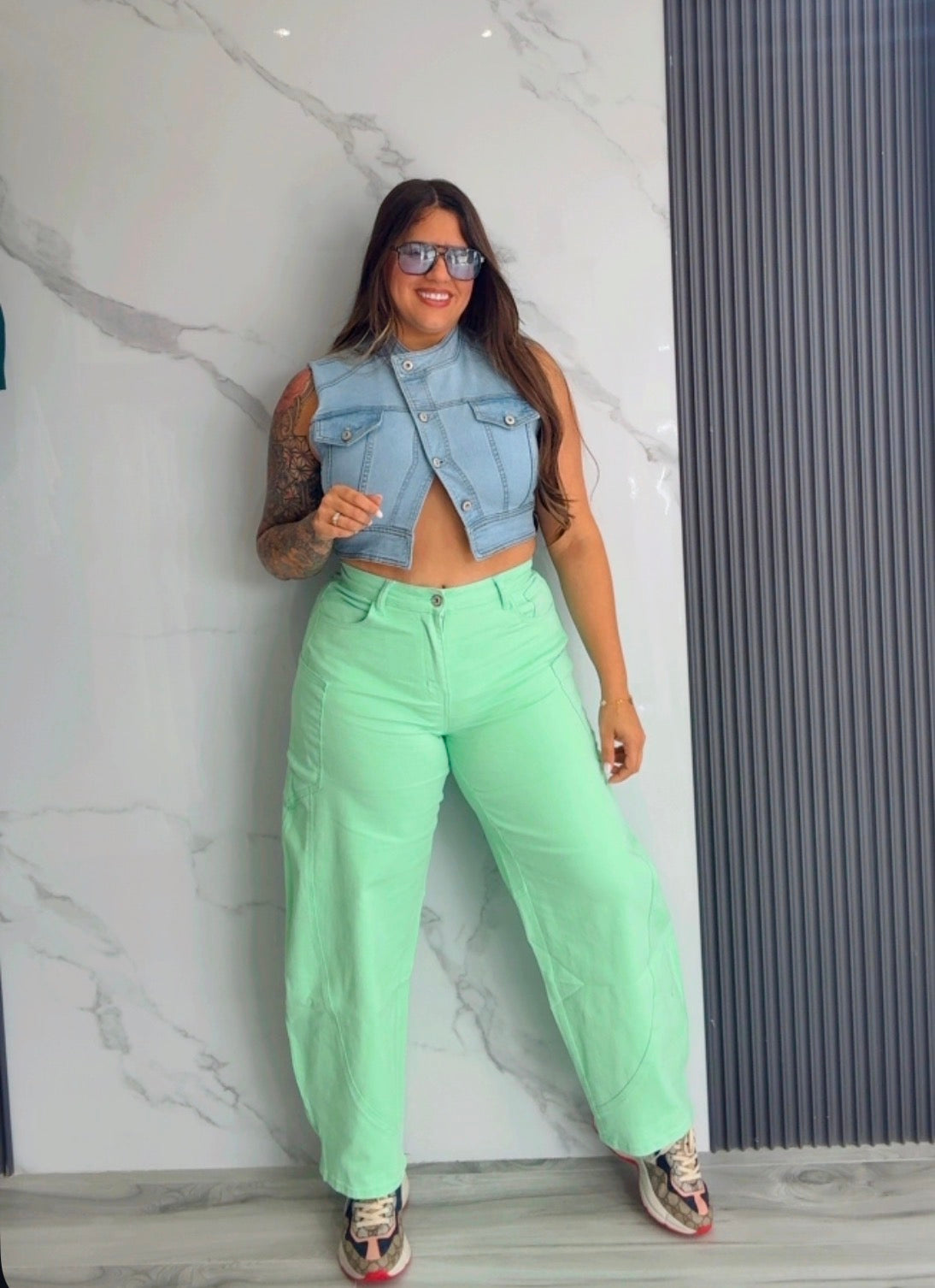 Mint Bubble Jeans