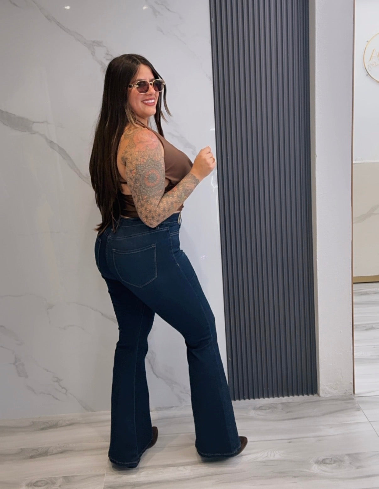 Jean Flare Stretch Dark Vibrant