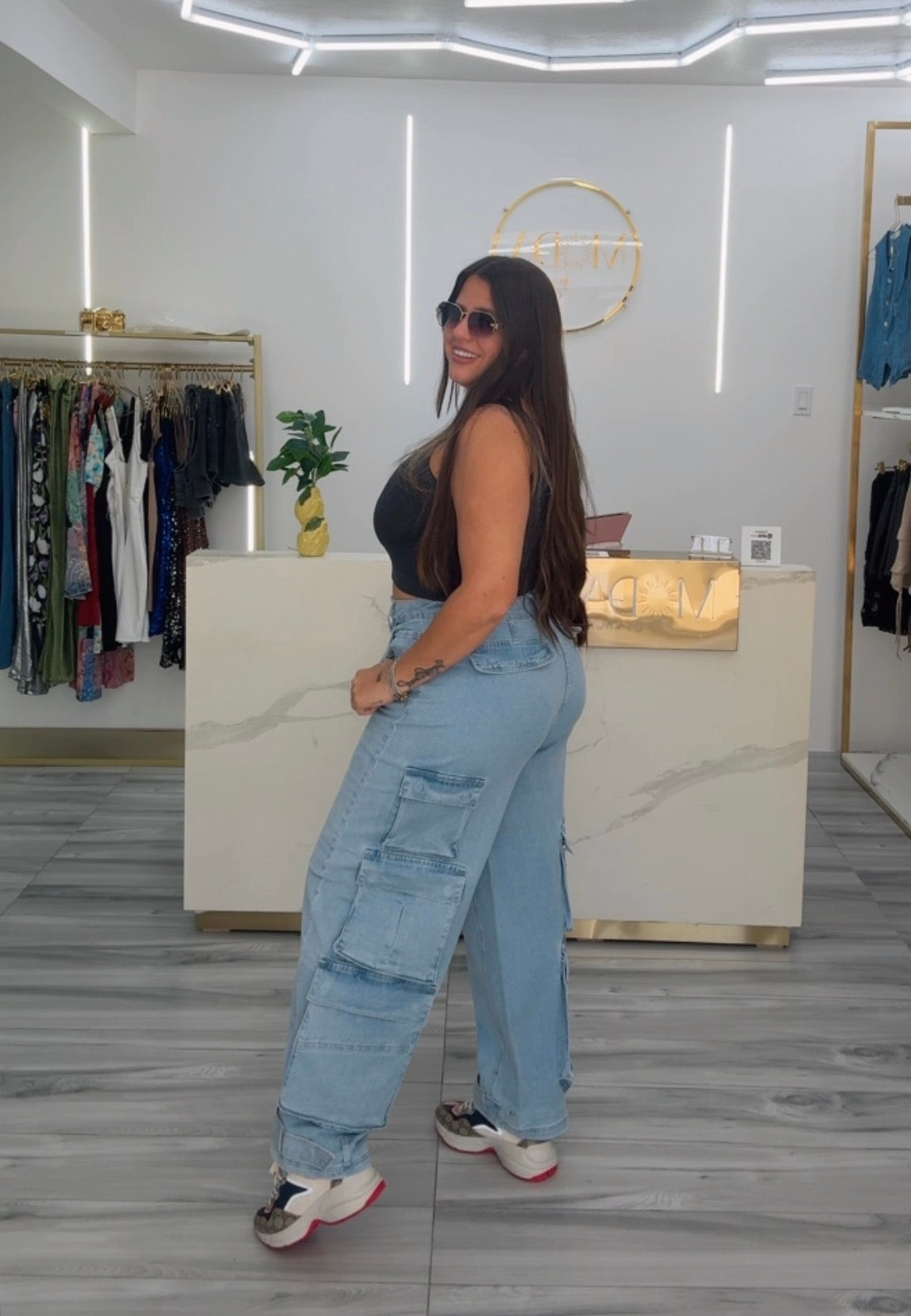 Barrel Baggy Cargo Jeans