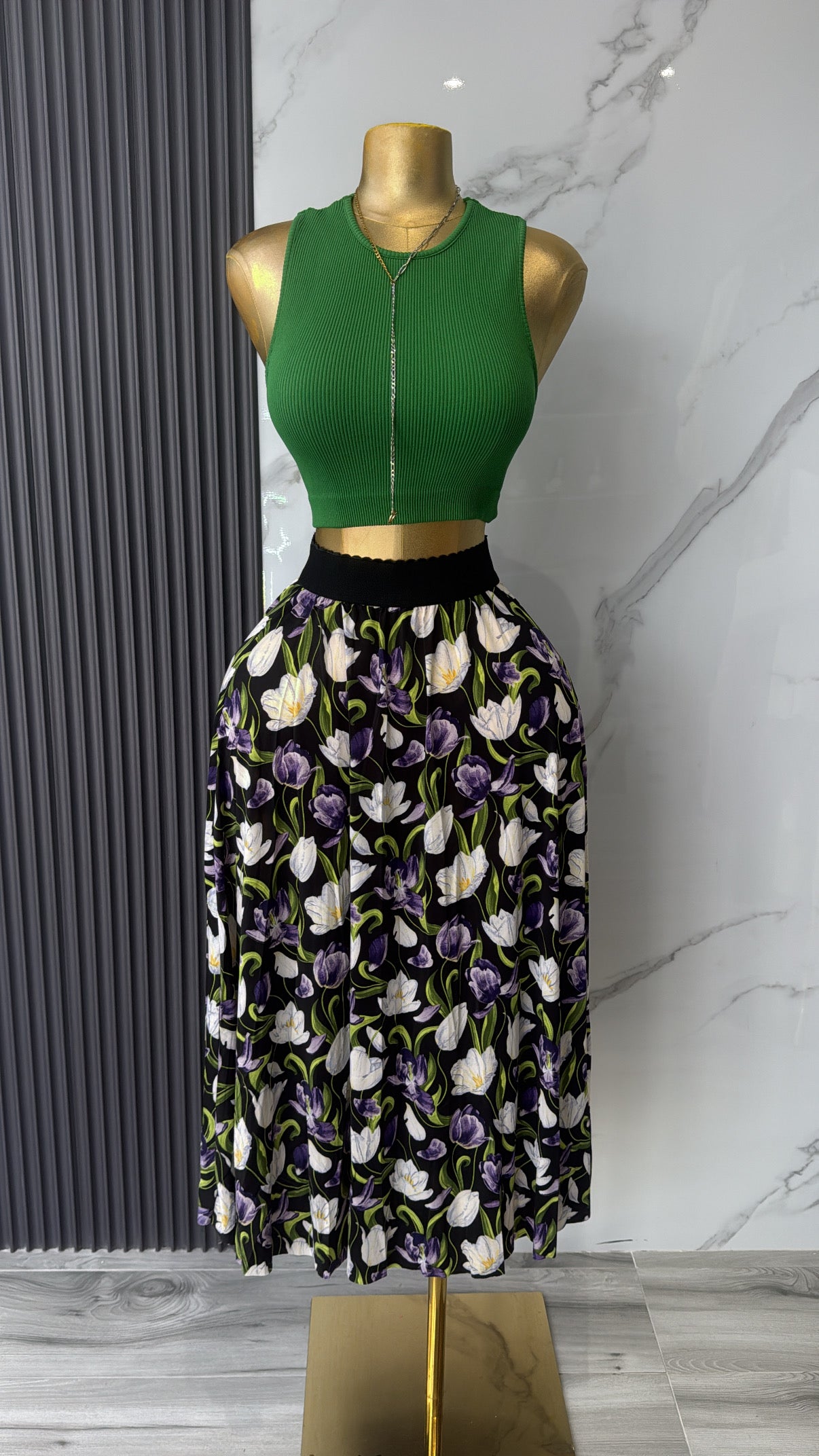 Floral Midi Skirt
