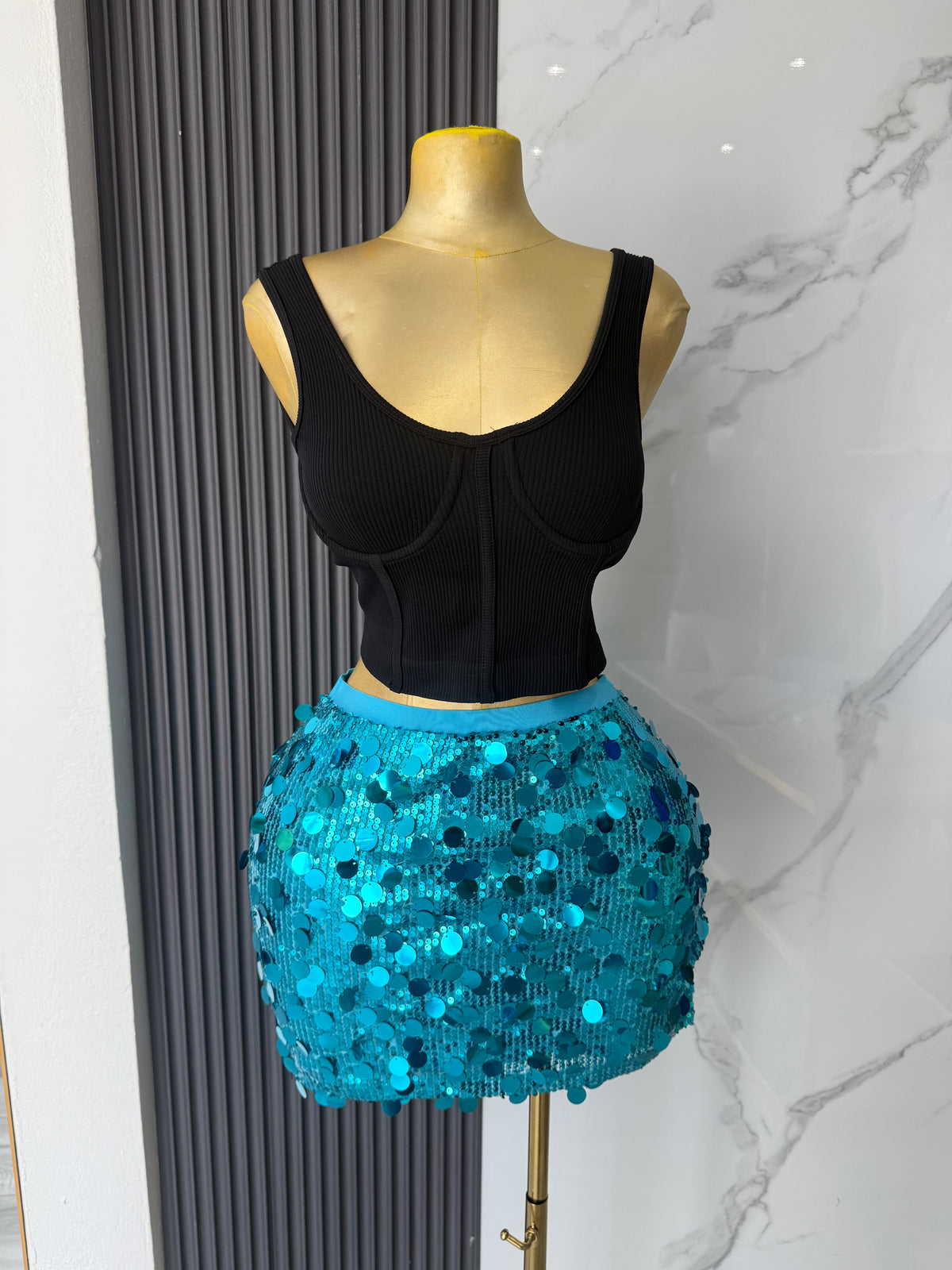 Sequin Mini Skirt