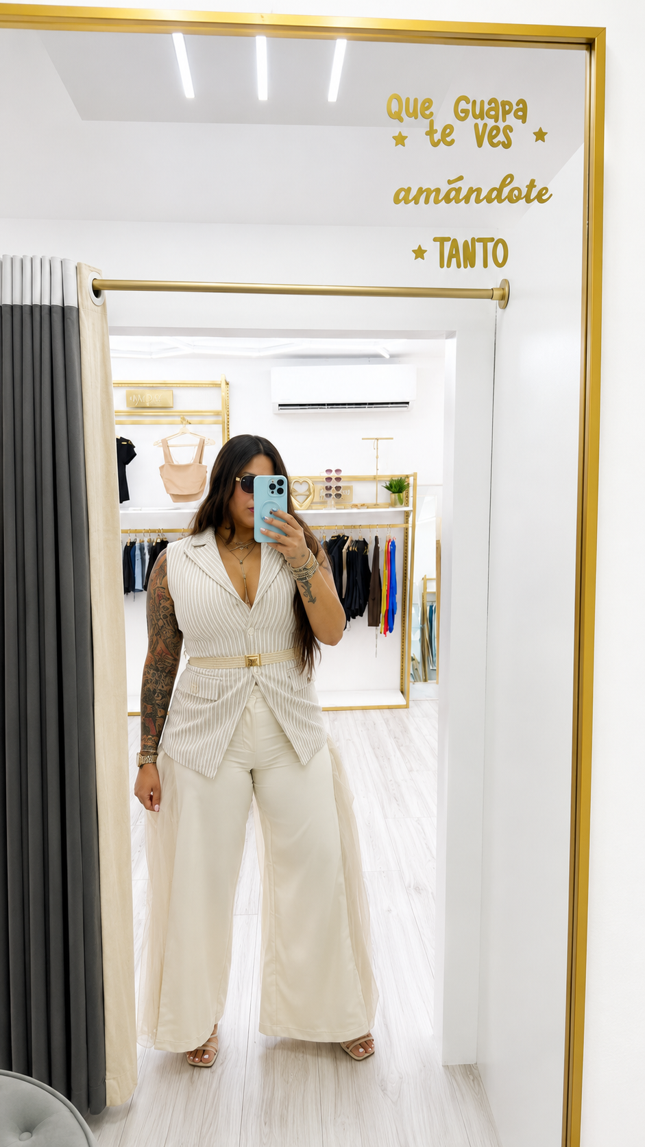 Pinstripe Vest Blazer