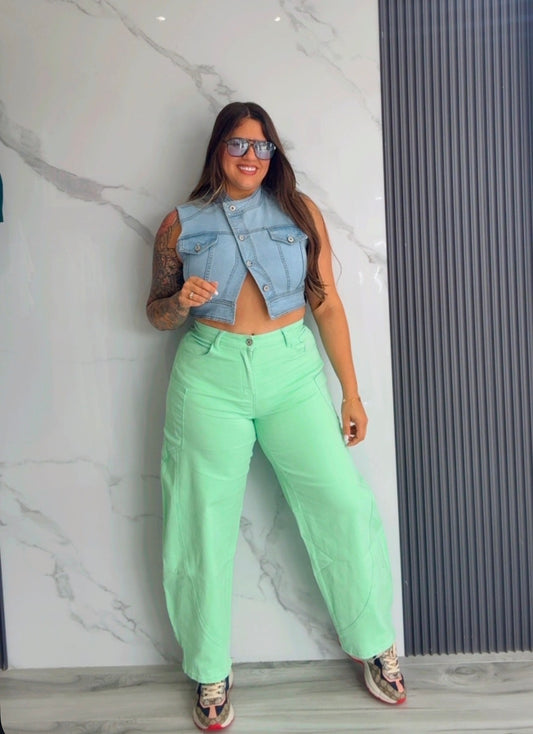 Mint Bubble Jeans