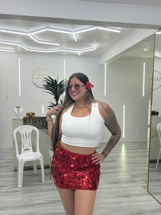 Sequins Mini Skirt