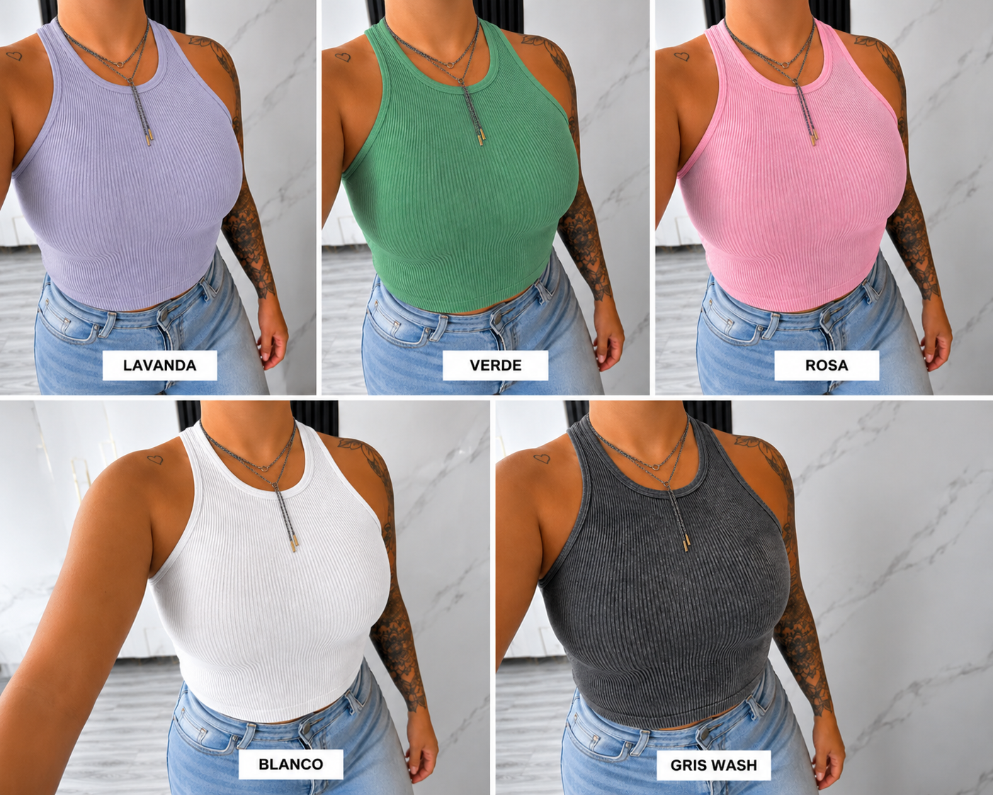Ribbed High Neck Basic