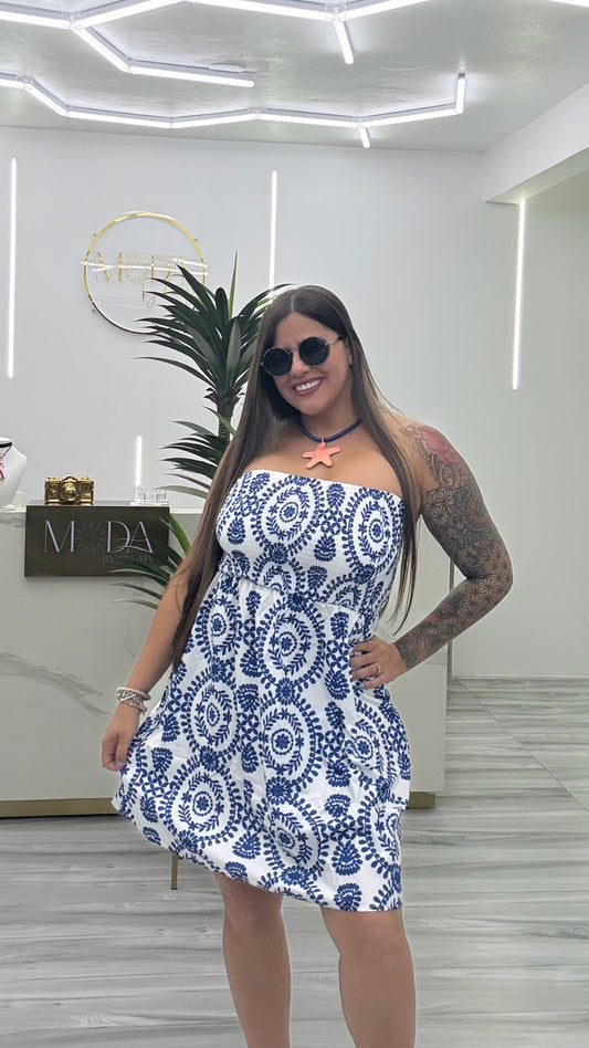 Floral Strapless Dress