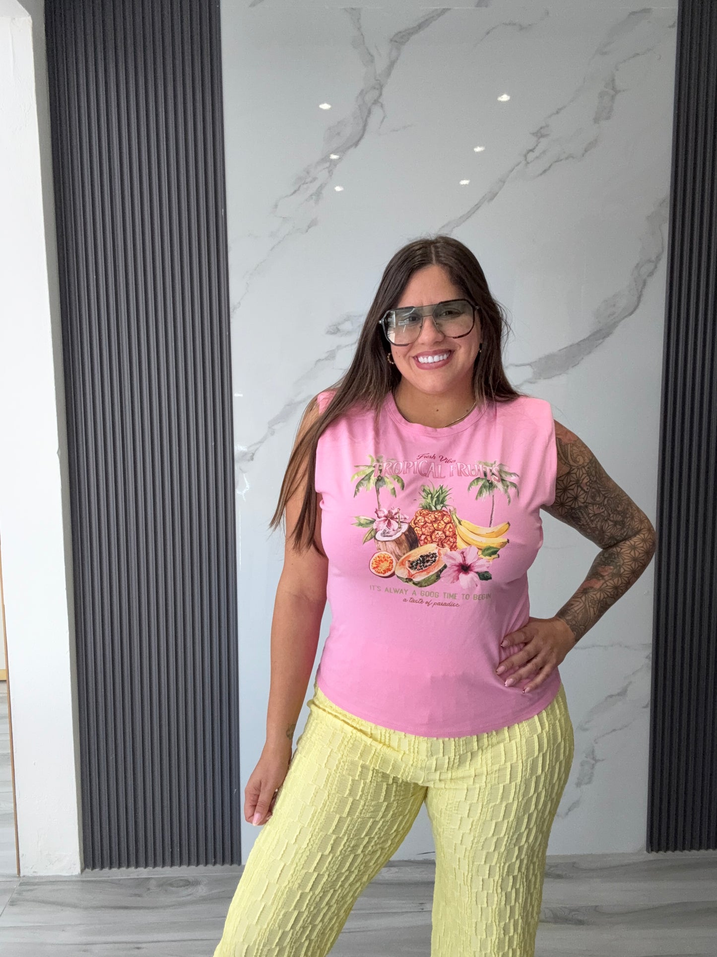 Tropical Fruit Mix Shoulder Tee