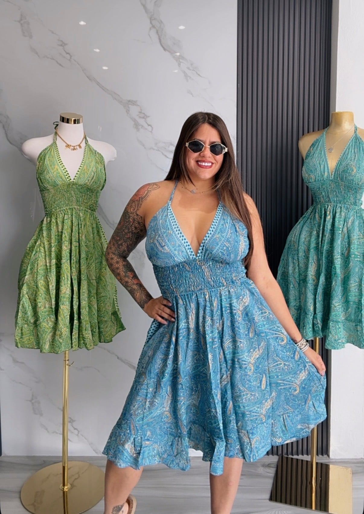 Tropical Muse Halter Dress