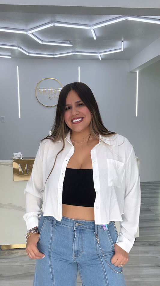 Sheer Solid Crop Top