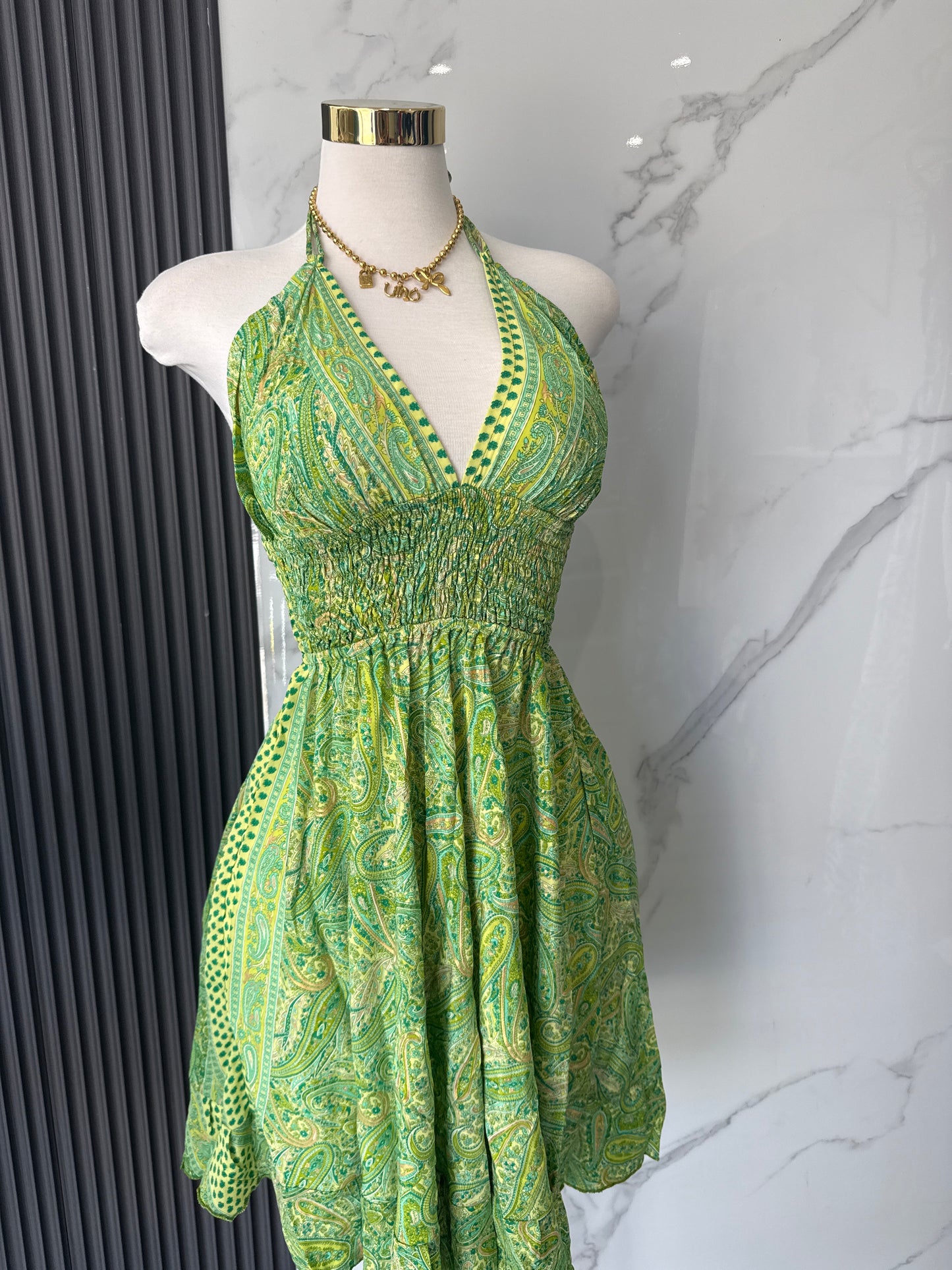 Tropical Muse Halter Dress