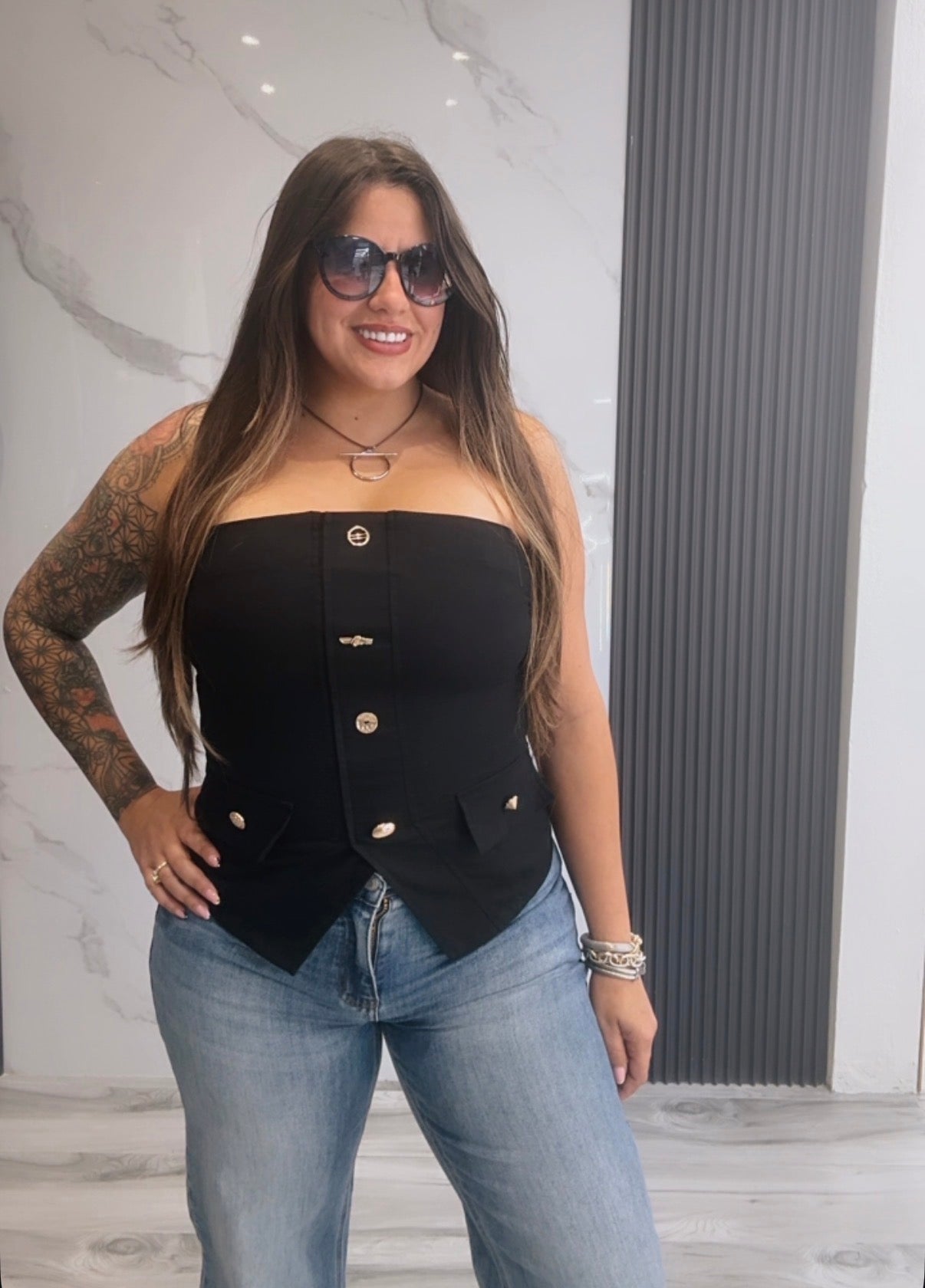 Top Corset Luxe Negro