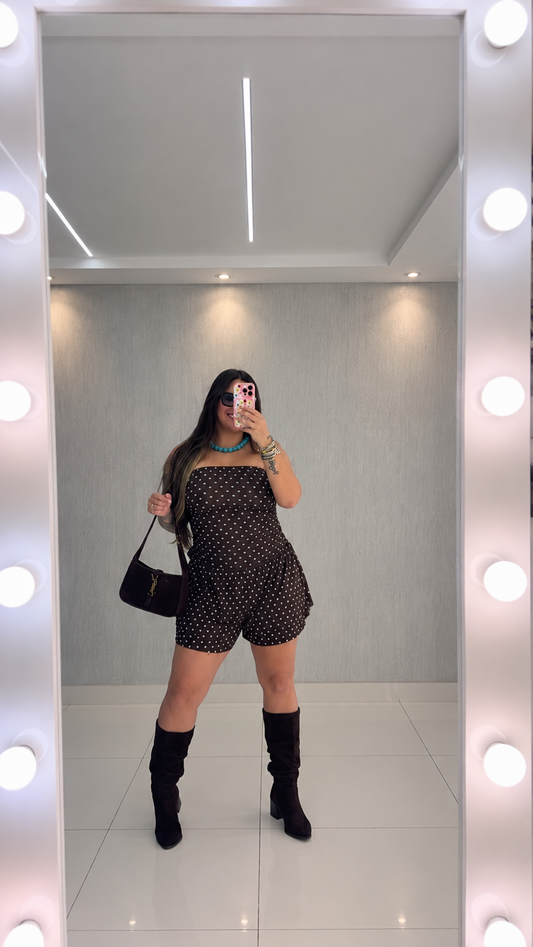 Polka Dot Tube Romper