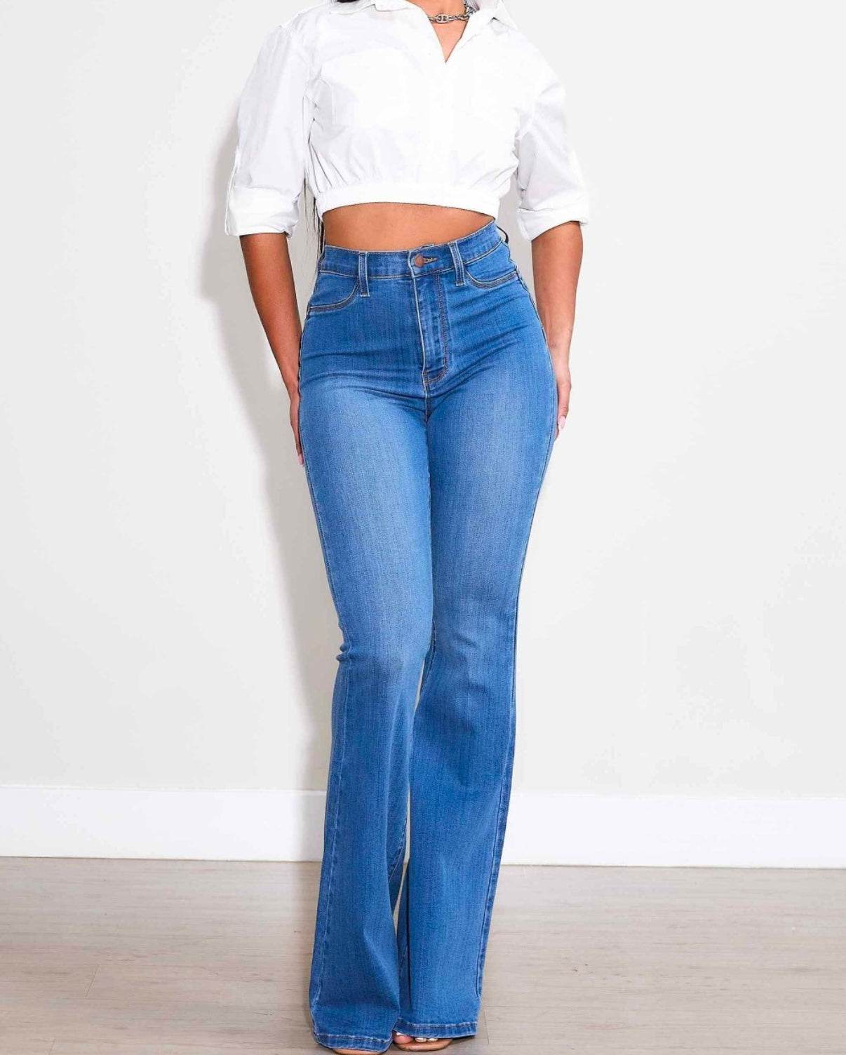 High Waisted Core Flare Jeans