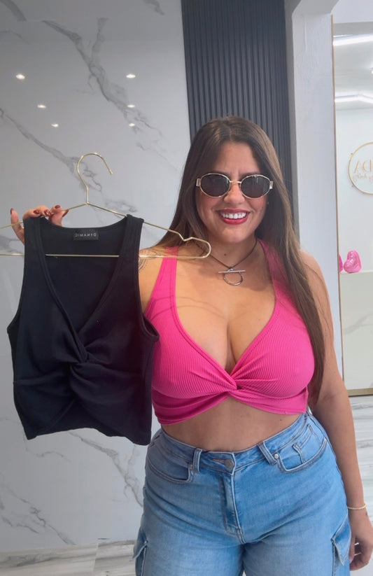 TWISTED FRONT CROP TANK