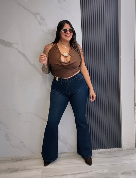 Jean Flare Stretch Dark Vibrant