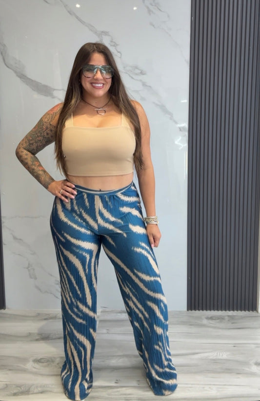 Blue Zebra Pants