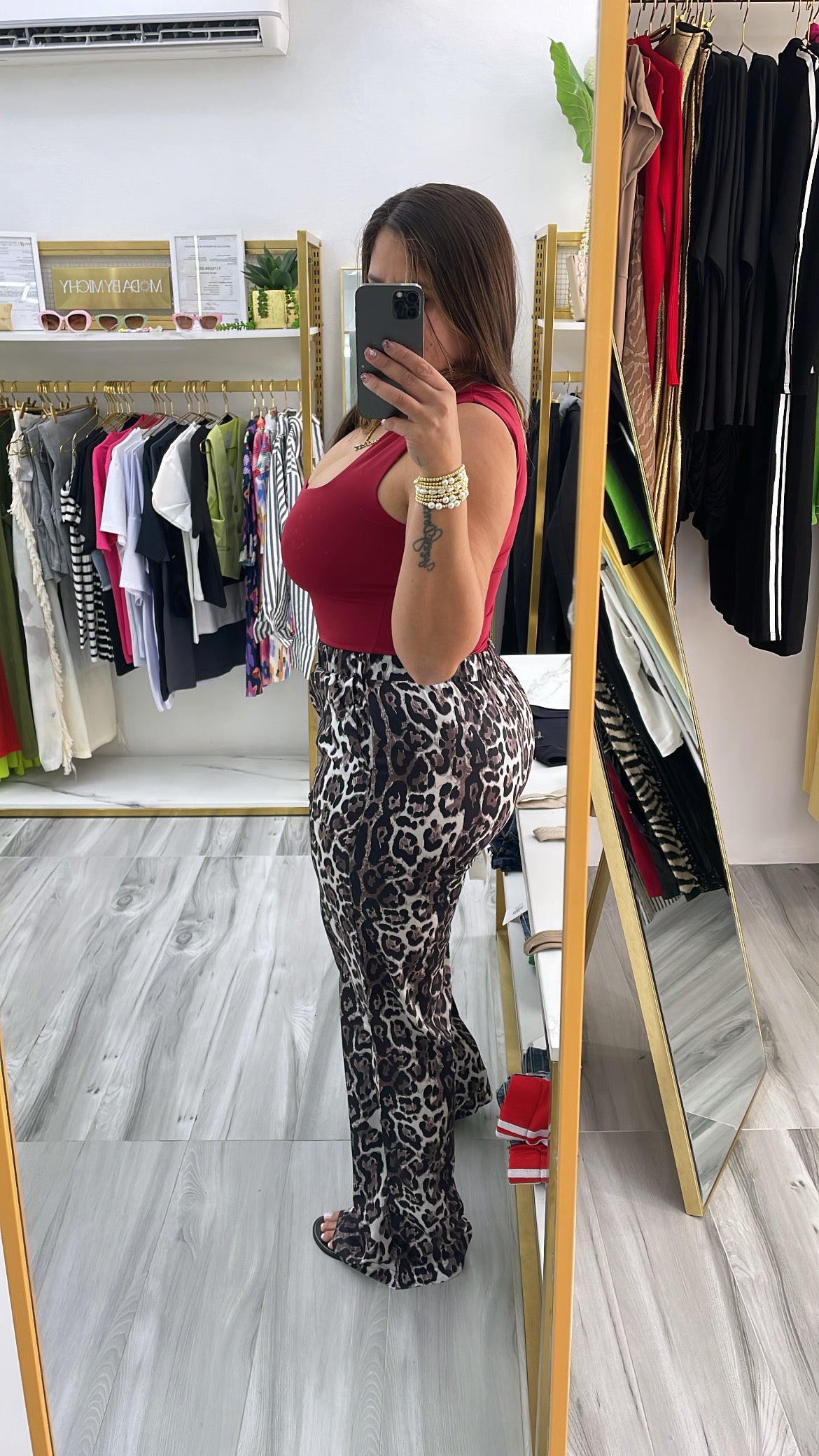 Leopard Print Casual Pants