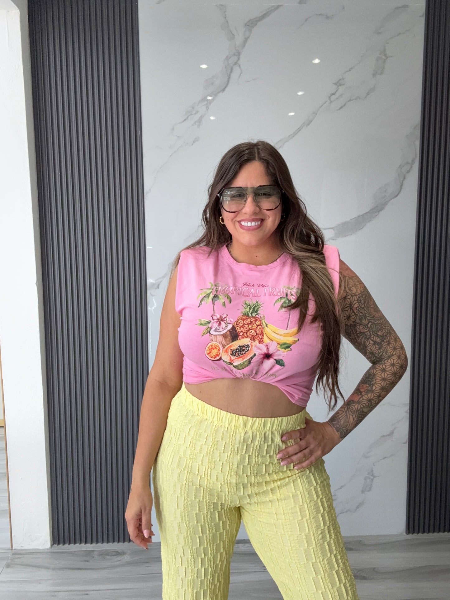 Tropical Fruit Mix Shoulder Tee