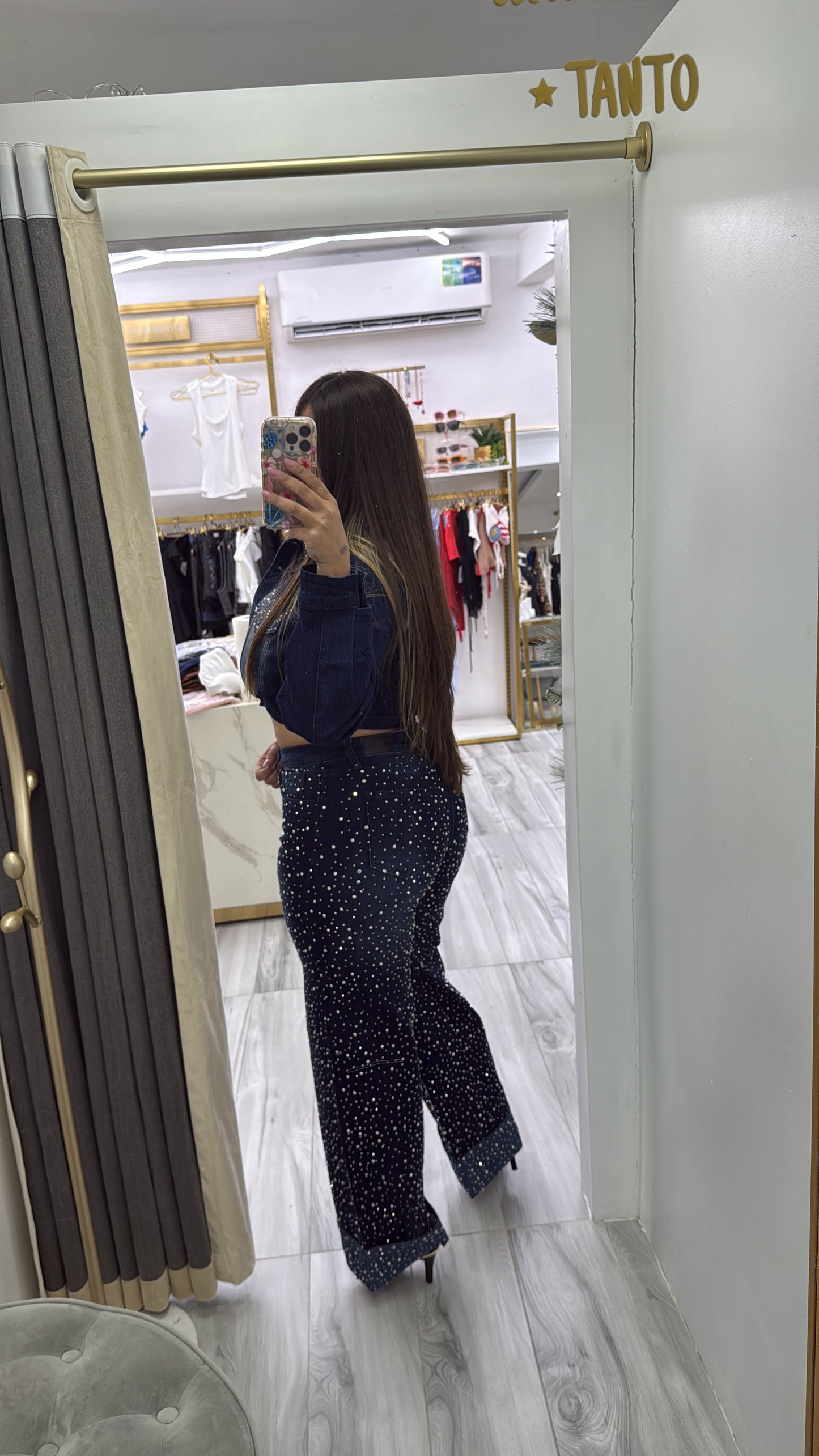 Rhinestone Jaket  Set