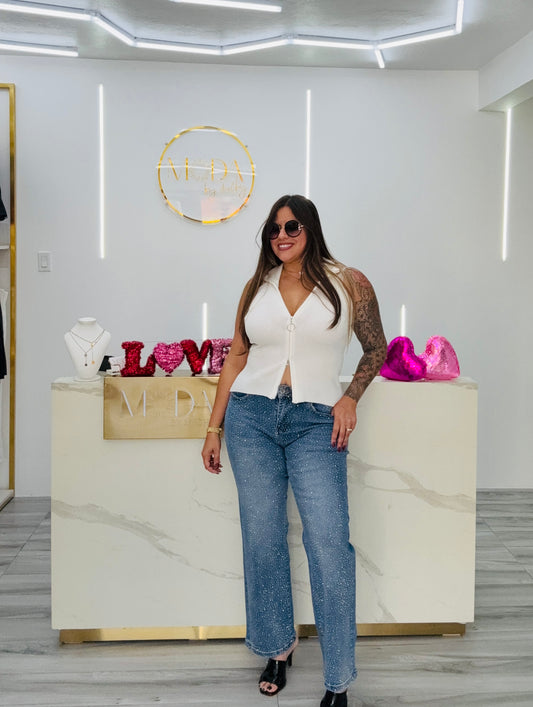 Top Zipper Luxe Knit