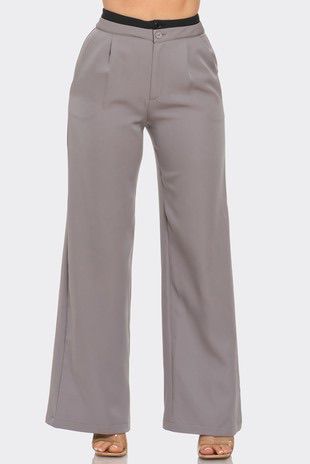 Grey Wide Leg Pants