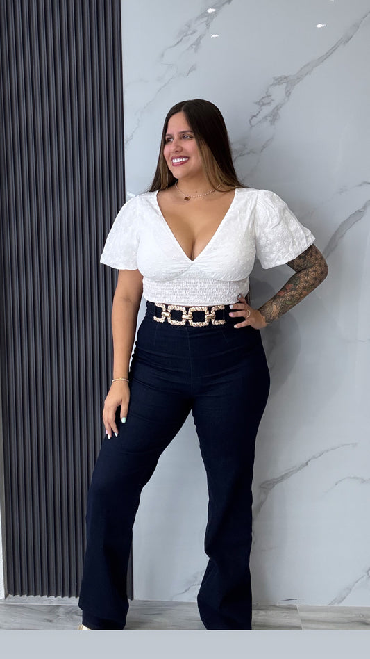 Denim High Waist Pants
