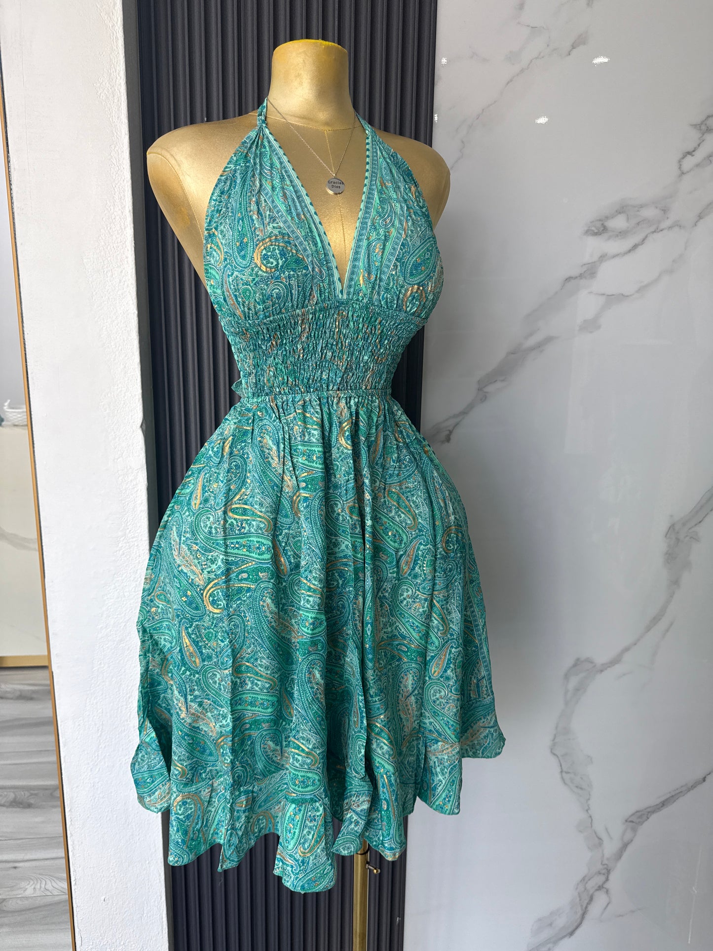 Tropical Muse Halter Dress