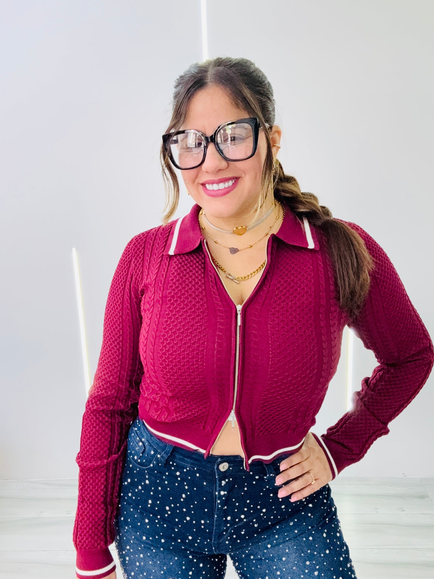 Berry Sweater Top