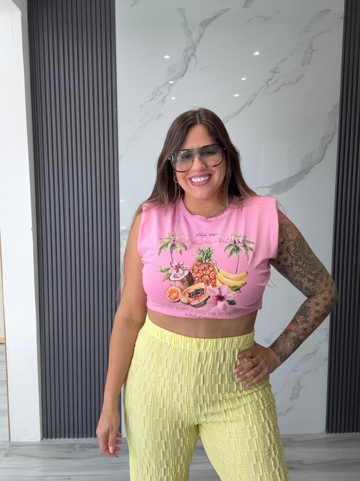 Tropical Fruit Mix Shoulder Tee