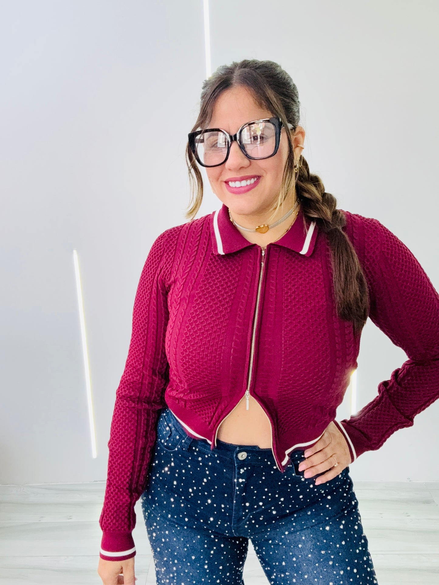 Berry Sweater Top