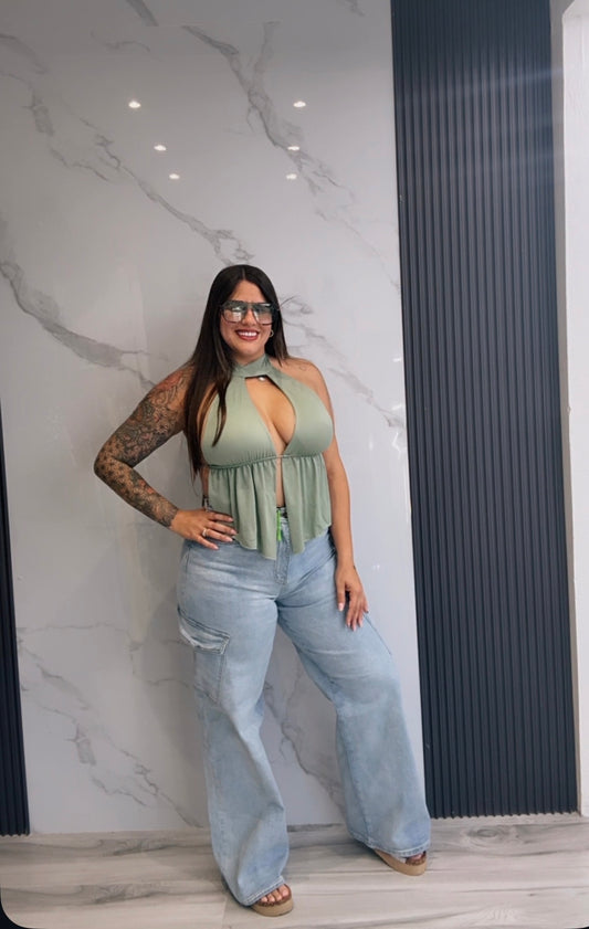 Cargo Wide Leg Jeans – Vibrant