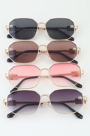 Golden Frame Luxe Sunglasses